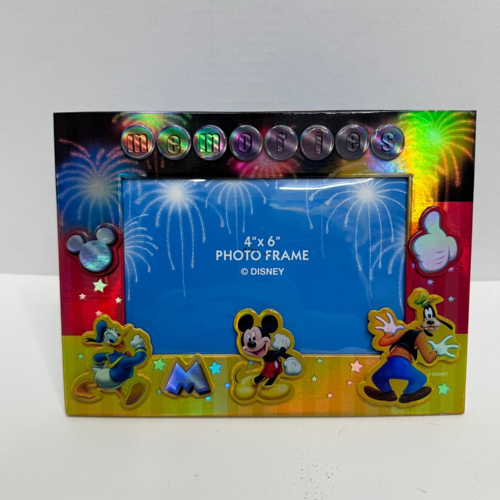 Disney Mickey Mouse Memories Fireworks Holographic 4x6 Photo Frame Jerry Leigh